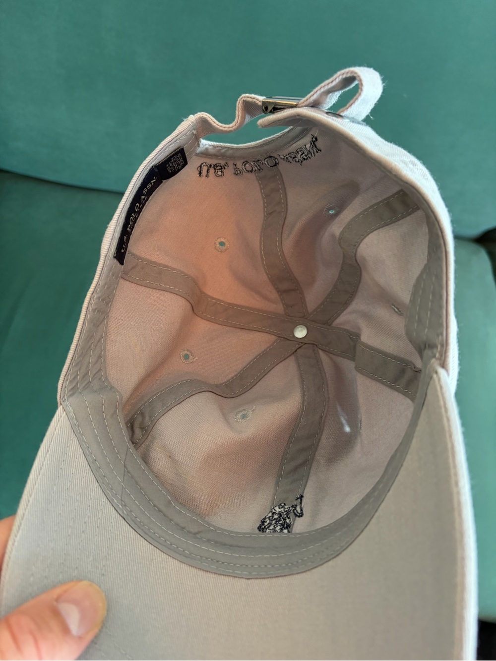 U.S. Polo Assn. Light blue Baseball Cap with Navy Logo - Picture 4 of 4